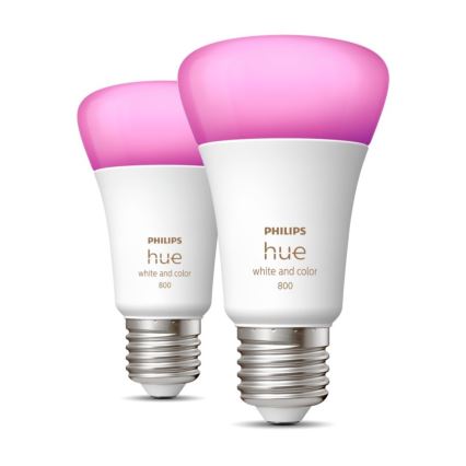 SET 2x LED Ściemniana żarówka Philips Hue White And Color Ambiance A60 E27/6,5W/230V 2000-6500K