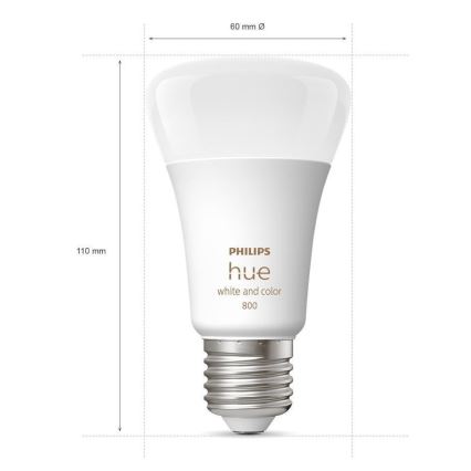 SET 2x LED Ściemniana żarówka Philips Hue White And Color Ambiance A60 E27/6,5W/230V 2000-6500K