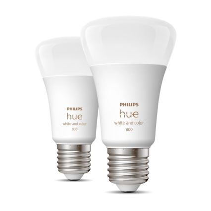 SET 2x LED Ściemniana żarówka Philips Hue White And Color Ambiance A60 E27/9W/230V 2000-6500K