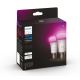 SET 2x LED Ściemniana żarówka Philips Hue White And Color Ambiance A60 E27/9W/230V 2000-6500K