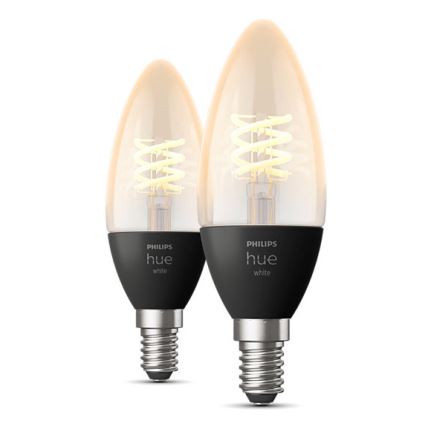 SET 2x LED Ściemniana żarówka Philips Hue WHITE FILAMENT E14/4,5W/230V 2100K