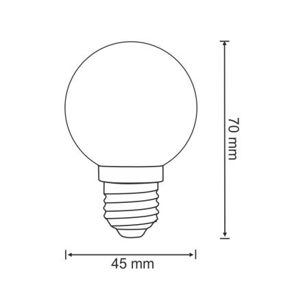 SET 2x LED Żarówka PARTY E27/0,5W/36V biała