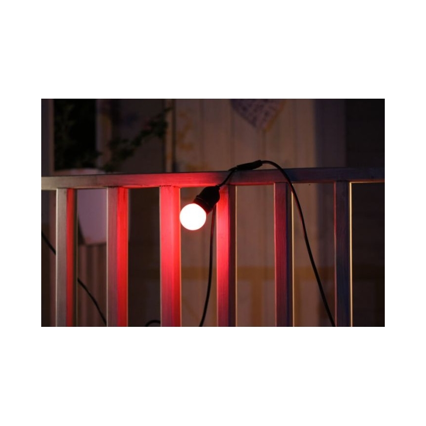 SET 2x LED Żarówka PARTY E27/0,5W/36V czarwona
