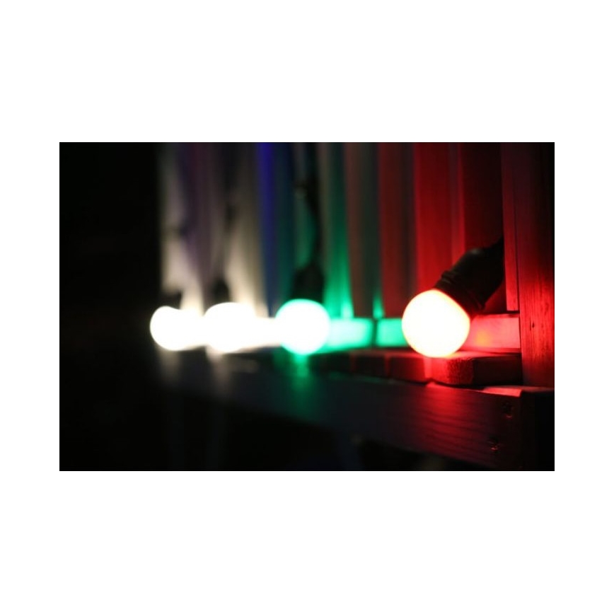 SET 2x LED Żarówka PARTY E27/0,5W/36V czarwona