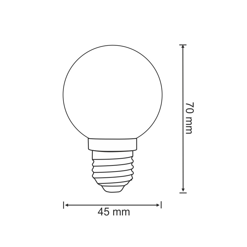SET 2x LED Żarówka PARTY E27/0,5W/36V czarwona
