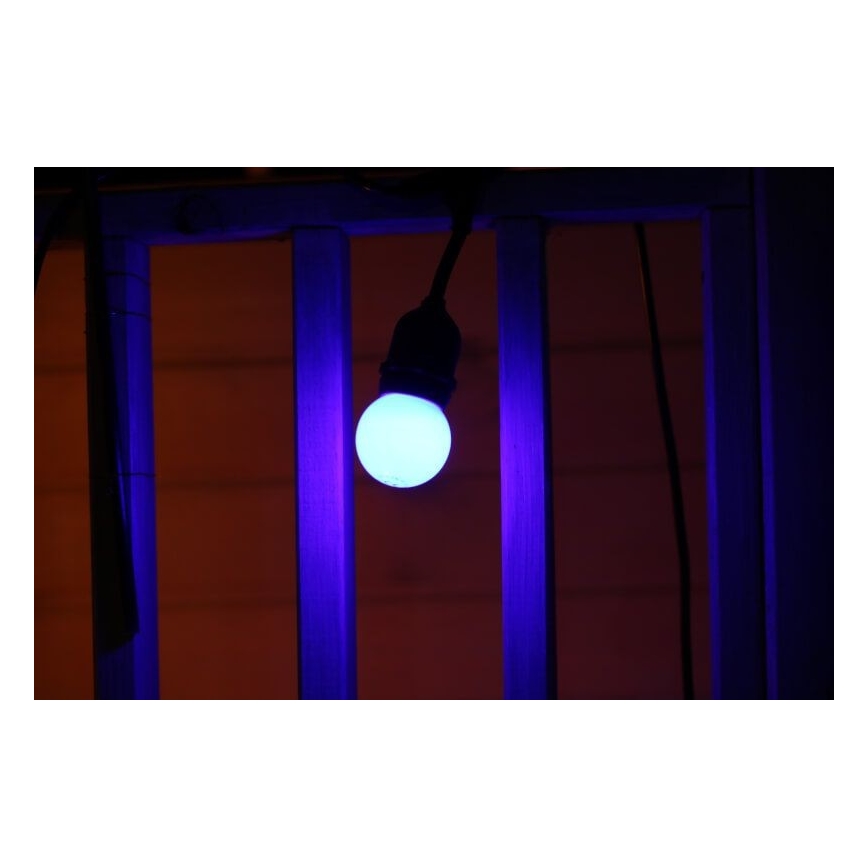 SET 2x LED Żarówka PARTY E27/0,5W/36V niebieska