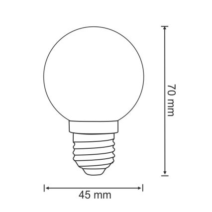 SET 2x LED Żarówka PARTY E27/0,5W/36V niebieska