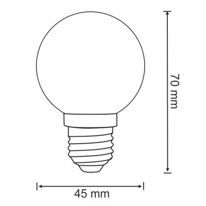 SET 2x LED Żarówka  PARTY E27/0,5W/36V zielona