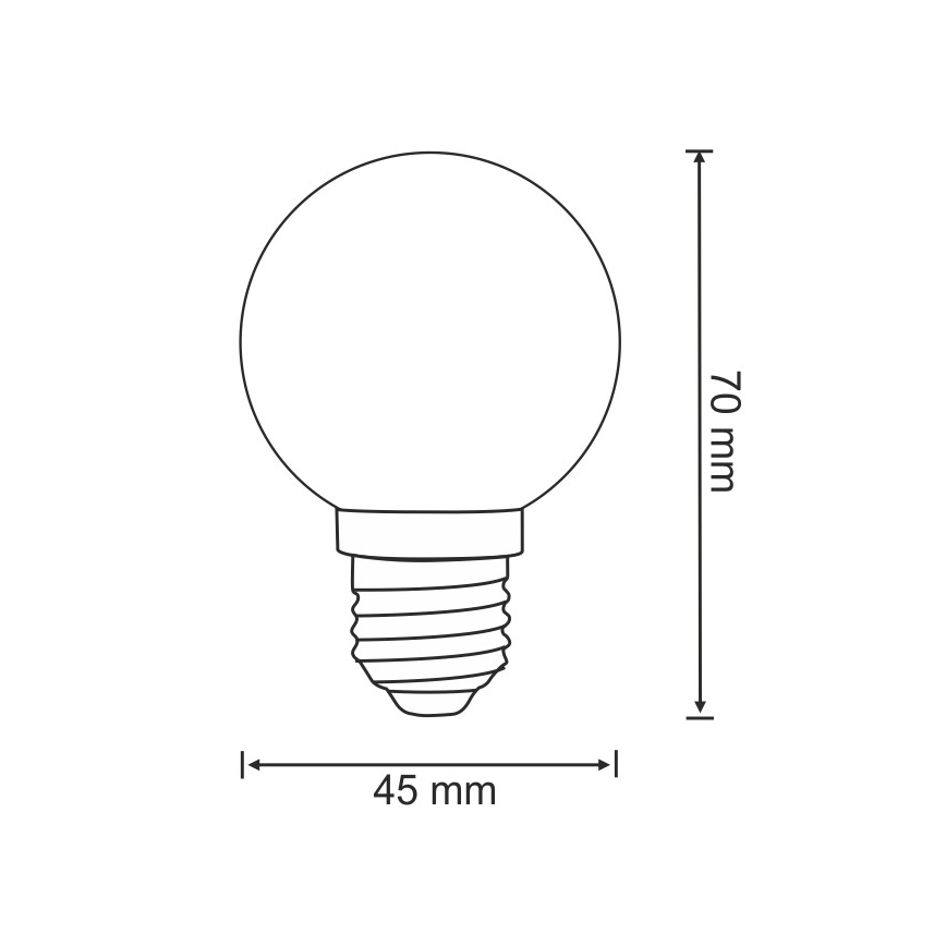 SET 2x LED Żarówka  PARTY E27/0,5W/36V zielona