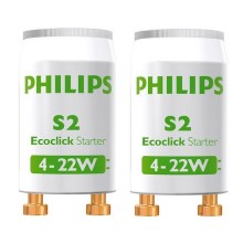 SET 2x Zapłonnik do świetlówek Philips S2 4-22W