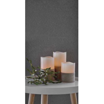 SET 3x LED Dekoracja bożonarodzeniowa 3xLED/3x3AAA + pilot