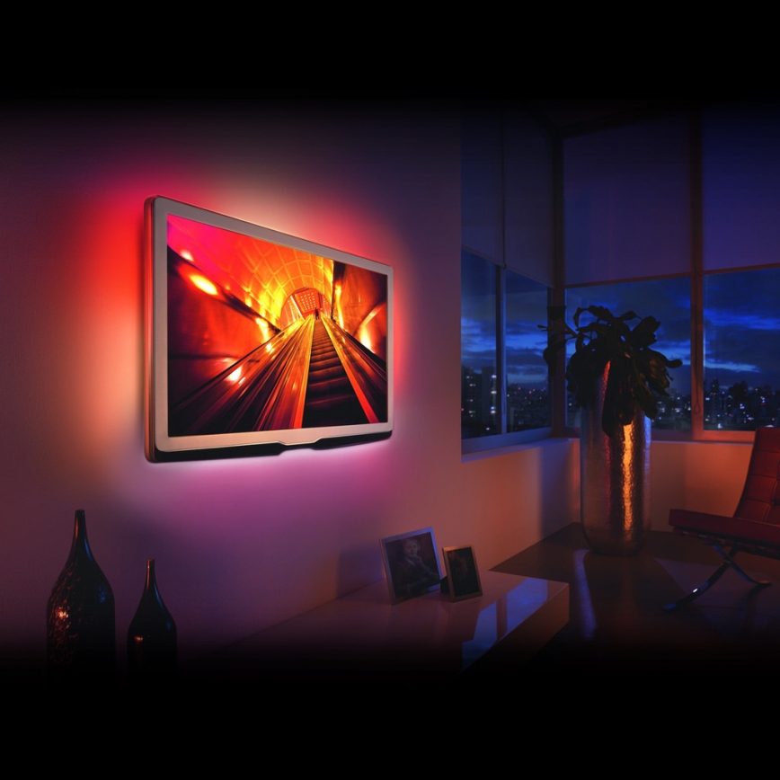 SET 4x LED RGB Ściemniana taśma 2x37cm 2x70cm LED/2,66/5,04W/5V IP65 + pilot