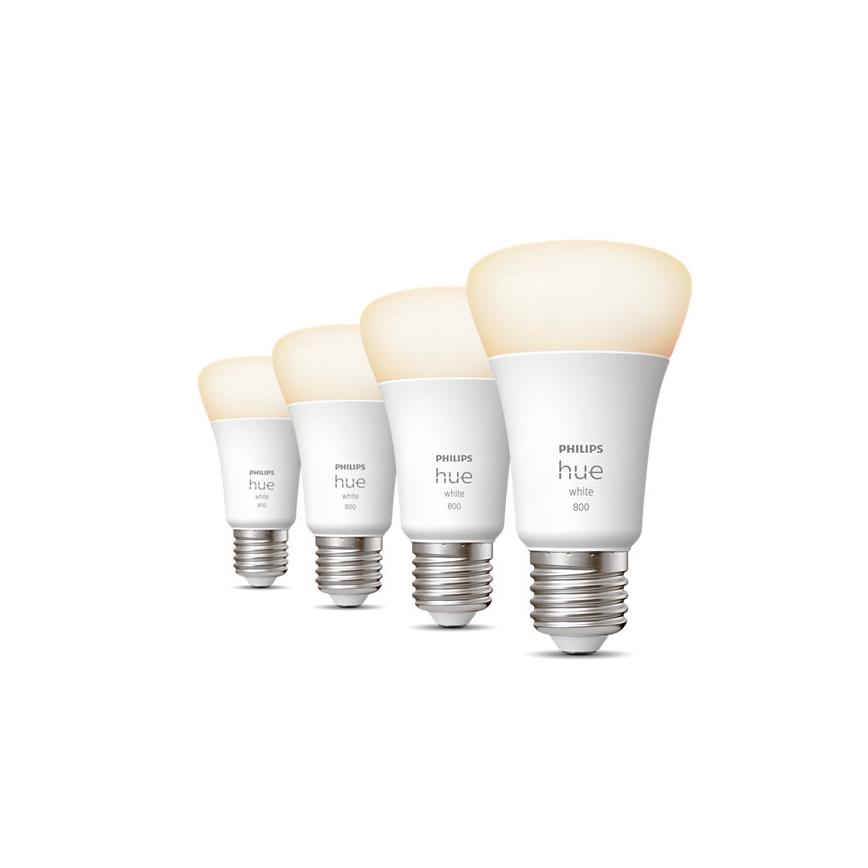 SET 4x LED Ściemniana żarówka Philips Hue WHITE A60 E27/9W/230V 2700K