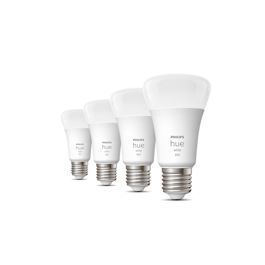 SET 4x LED Ściemniana żarówka Philips Hue WHITE A60 E27/9W/230V 2700K