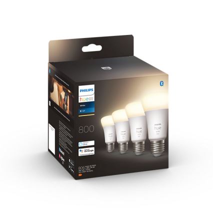 SET 4x LED Ściemniana żarówka Philips Hue WHITE A60 E27/9W/230V 2700K