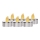 SET 6× LED Dekoracja bożonarodzeniowa 6×LED/6×CR2032 błyszczący chrom