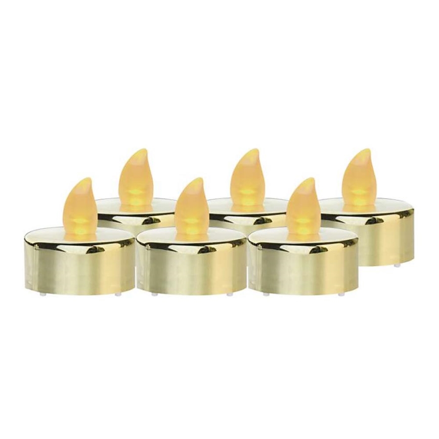 SET 6× LED Dekoracja bożonarodzeniowa 6×LED/6×CR2032 złota