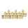 SET 6× LED Dekoracja bożonarodzeniowa 6×LED/6×CR2032 złota