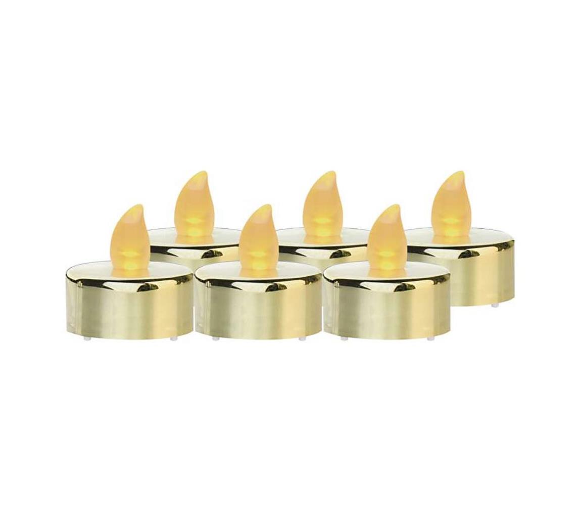 SET 6× LED Dekoracja bożonarodzeniowa 6×LED/6×CR2032 złota