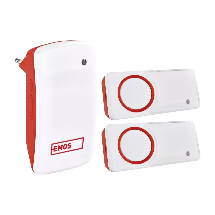 SET Bezprzewodowy dzwonek do gniazdka + 2x guzik 230V IP44