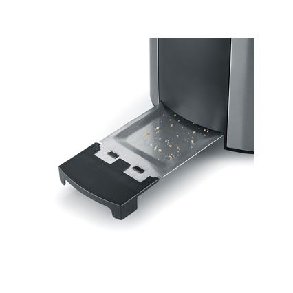 Severin AT 2589 - Toster z dwoma szczelinami 800W/230V stal nierdzewna/czarny