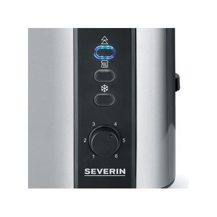 Severin AT 2589 - Toster z dwoma szczelinami 800W/230V stal nierdzewna/czarny
