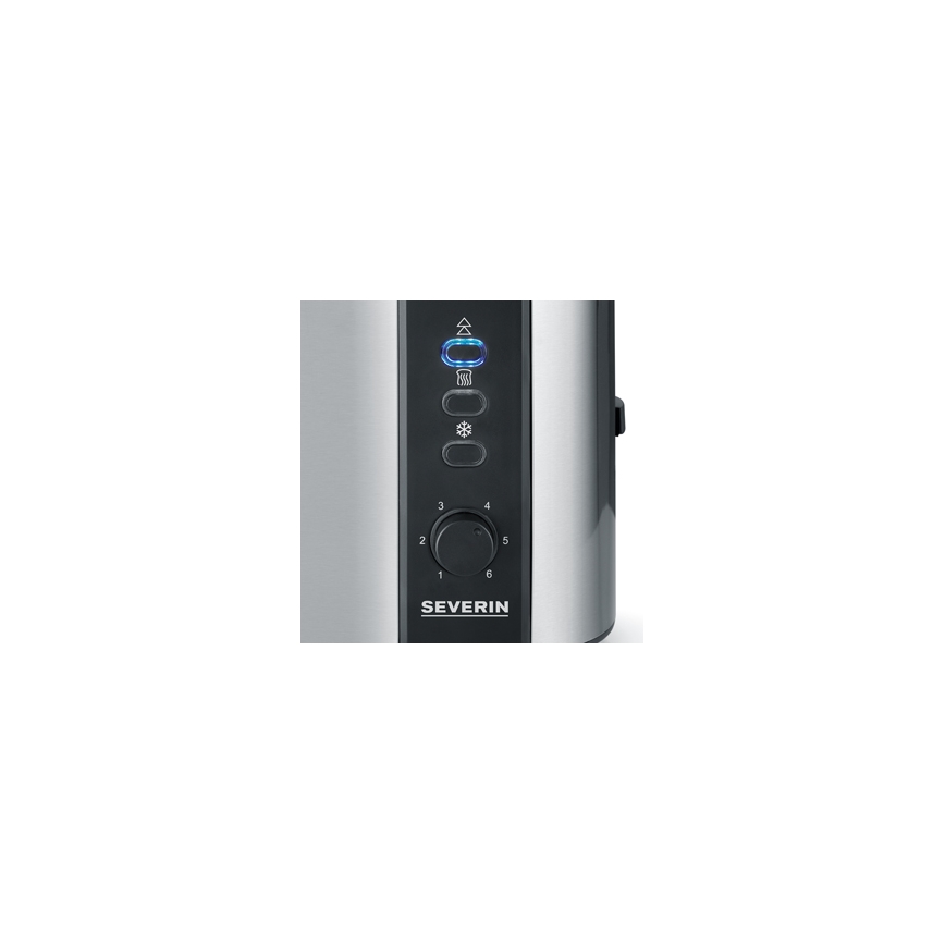 Severin AT 2589 - Toster z dwoma szczelinami 800W/230V stal nierdzewna/czarny