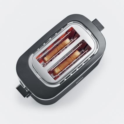 Severin AT 9264 - Toster z dwiema szczelinami 800W/230V stal nierdzewna/czarny