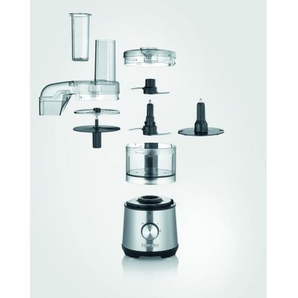 Severin KM 3865 - Rozdrabniacz do żywności 400W/230V stal nierdzewna/czarny