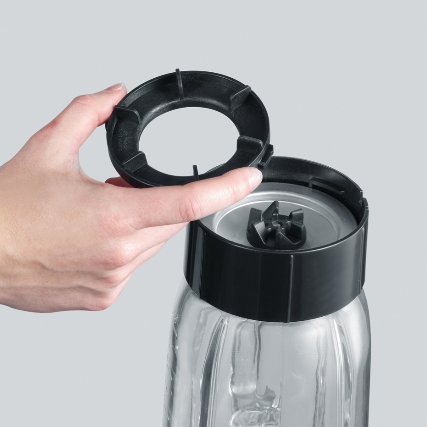 Severin SM 3737 - Blender stołowy 1 l 500W/230V stal nierdzewna/czarny