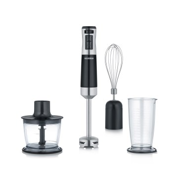 Severin SM 3772 - Blender ręczny z akcesoriami 600W/230V stal nierdzewna/czarny