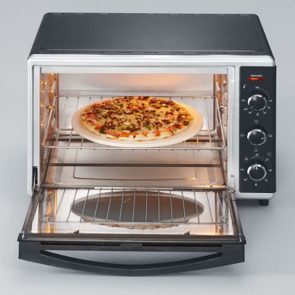 Severin TO 2058 - Piekarnik termoobiegowy z grillem i kamieniem do pizzy 1800W/230V 42 l czarny