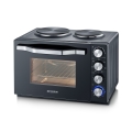 Severin TO 2074 - Piekarnik z termoobiegiem z grillem i płytami grzewczymi 2500W/230V 30 l czarny