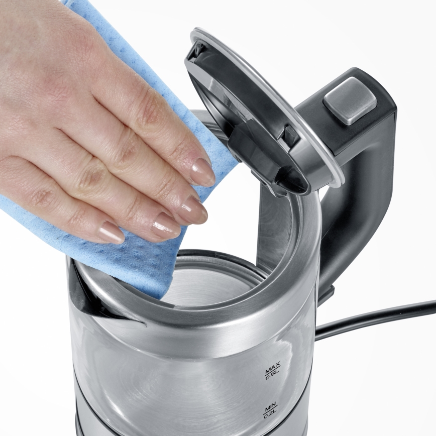 Severin WK 3472 - Czajnik elektryczny 0,5 l 1100 W/230 V stal nierdzewna/szkło