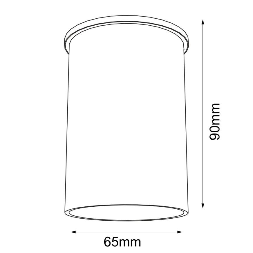 Shilo - Plafon 1xGU10/15W/230V 9 cm czarny