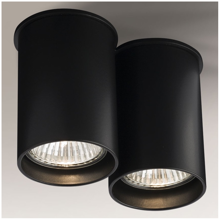 Shilo - Plafon 2xGU10/15W/230V 9 cm czarny