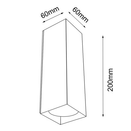 Shilo - Kinkiet 2xGU10/15W/230V czarny
