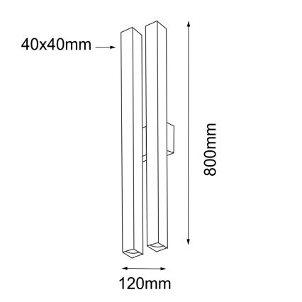 Shilo - Kinkiet 4xGU10/15W/230V czarny