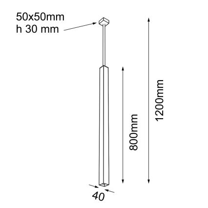 Shilo - Żyrandol 1xGU10/15W/230V czarny