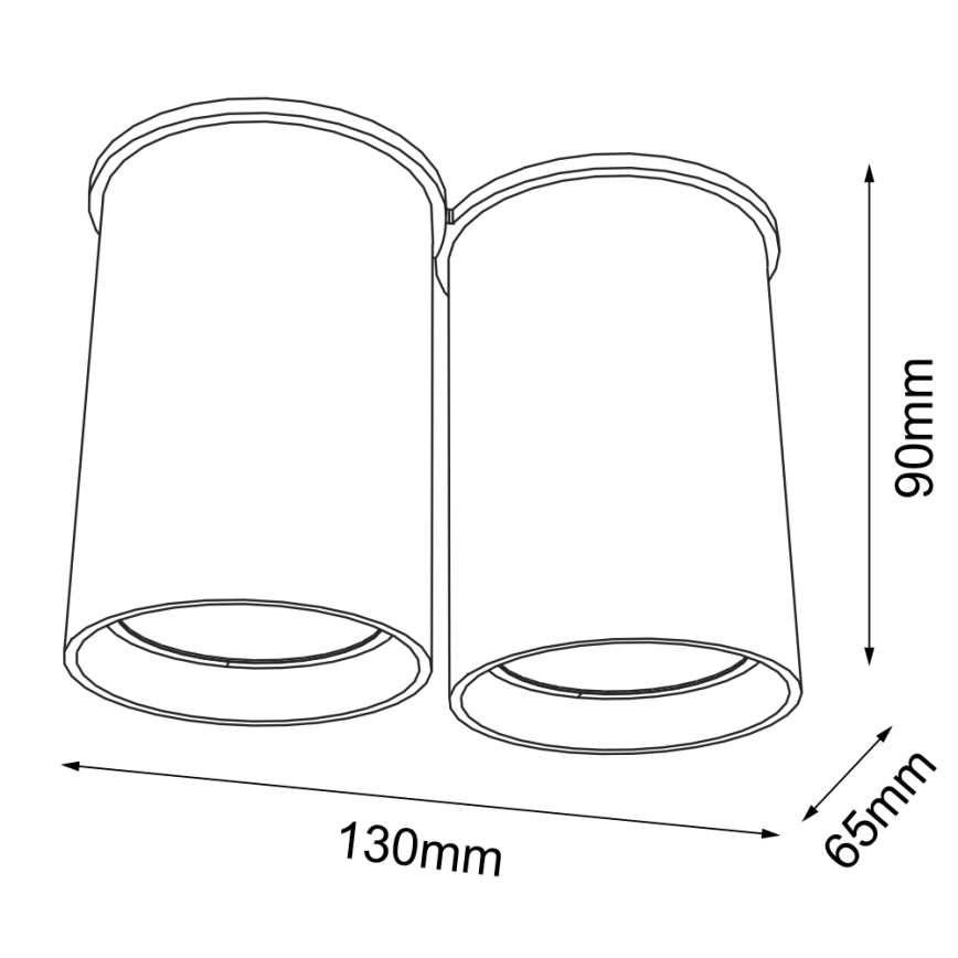Shilo - Plafon 2xGU10/15W/230V 9 cm biały
