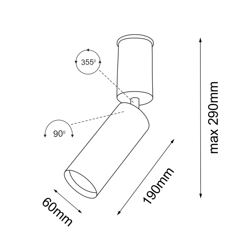 Shilo - Oświetlenie punktowe 1xGU10/15W/230V biały