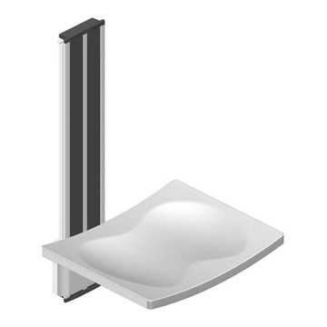 Siedzisko prysznicowe 42,3x67,5 cm srebrne/białe