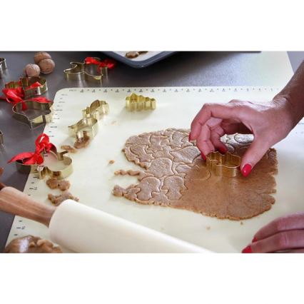 Silikonowy wałek do ciasta TORO 52x42 cm kremowy