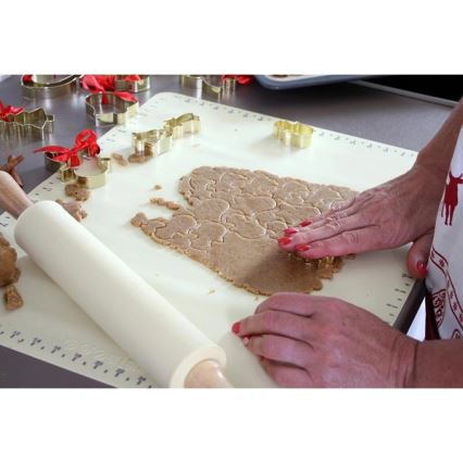 Silikonowy wałek do ciasta TORO 52x42 cm kremowy