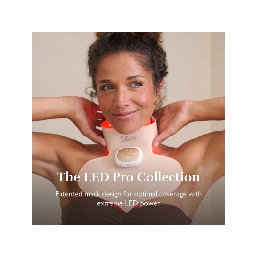 Silk’n - LED-terapeutyczna maska na klatkę piersiową LED/5V beżowa