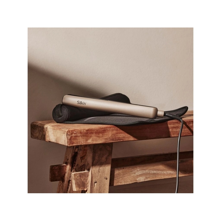 Silk’n - Prostownica do włosów na podczerwień SILKY STRAIGHT 230V złota