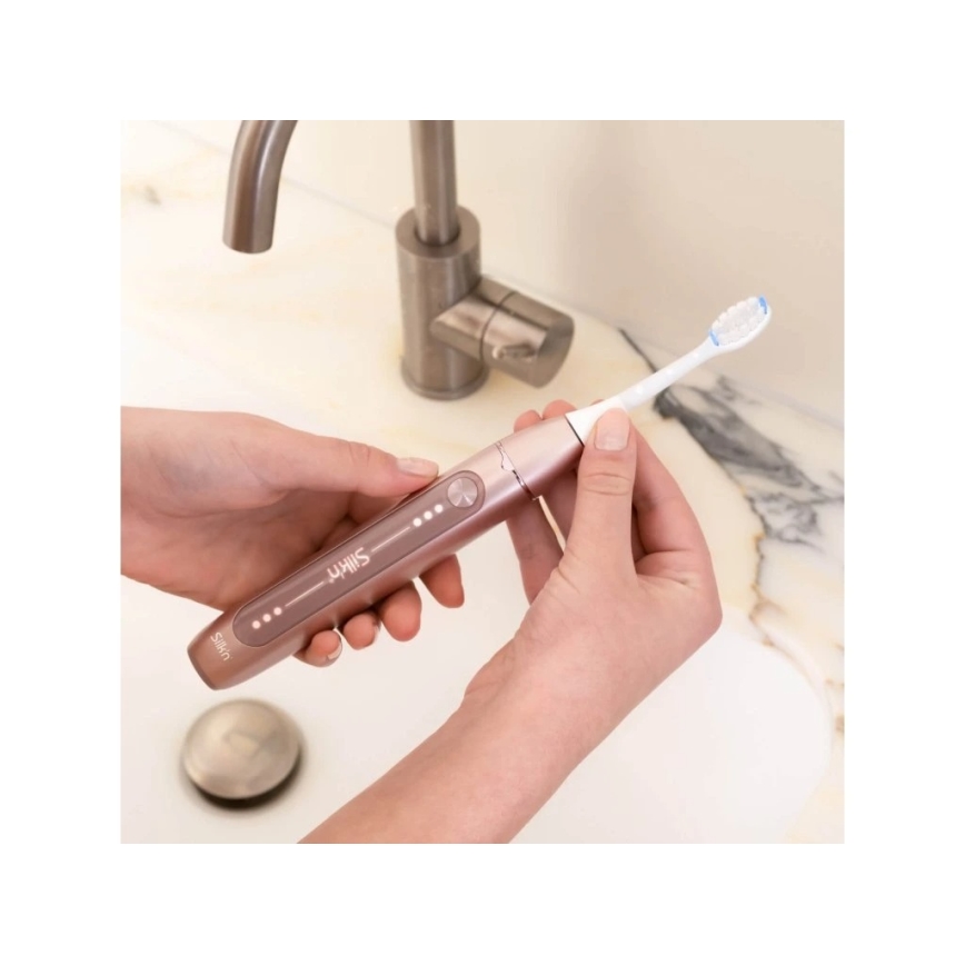 Silk’n - Soniczna szczoteczka wibracyjna do zębów SONIC YOU 3350 mAh IPX7 różowe złoto