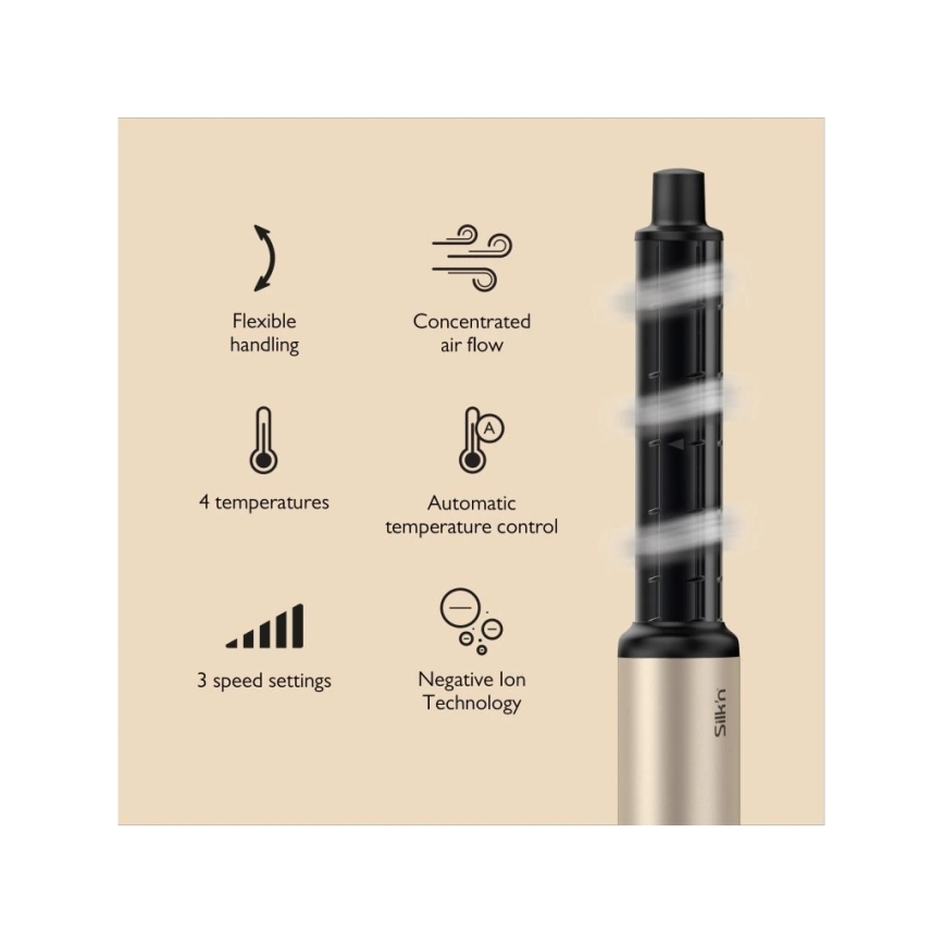 Silk’n - Suszarka do włosów SILKYAIR FLEX 230V czarny/złoty