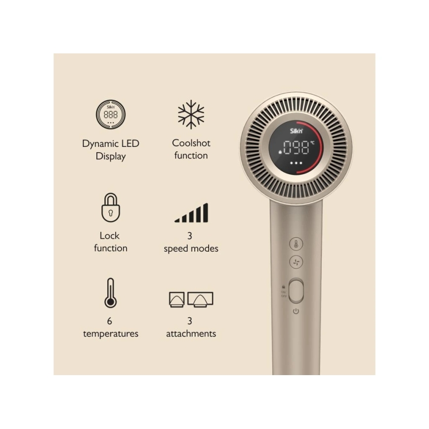 Silk’n - Suszarka do włosów SILKYAIR PRO 1600W/230V złota