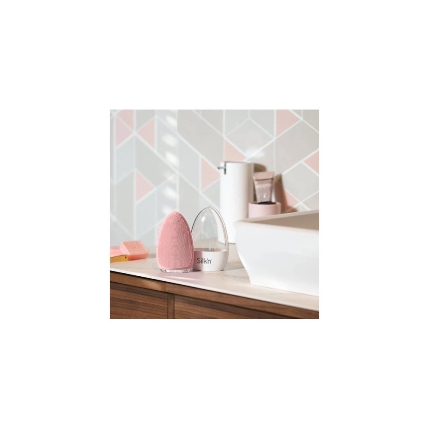 Silk’n - Szczoteczka oczyszczająca do twarzy BRIGHT 5V/500 mAh różowa